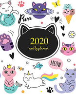 2020 Weekly Planner: Calendar Schedule Organizer Appointment Journal Notebook and Action day With Inspirational Quotes  Funny doodle cats collection