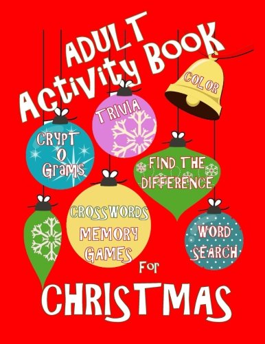 Adult Activity Book Christmas Activity Book for Adults: Large Print Christmas Word Search Cryptograms Crosswords Trivia Quiz and More (Adult Activit