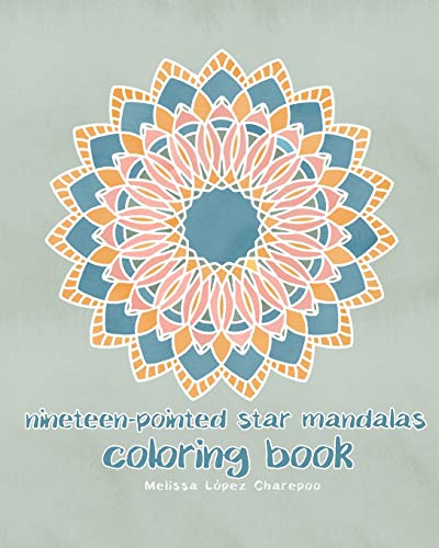 Nineteen-Pointed Star Mandalas. Coloring Book