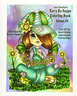 Lacy Sunshine's Rory Be Happy Coloring Book Volume 24: Big Eyed Sweet Urchin Inspirational Feel Good Coloring Book For Adults and Children (Lacy Sun