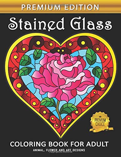 Stained Glass Coloring Book: Adults Coloring Book Stress Relieving Unique Design of Bible