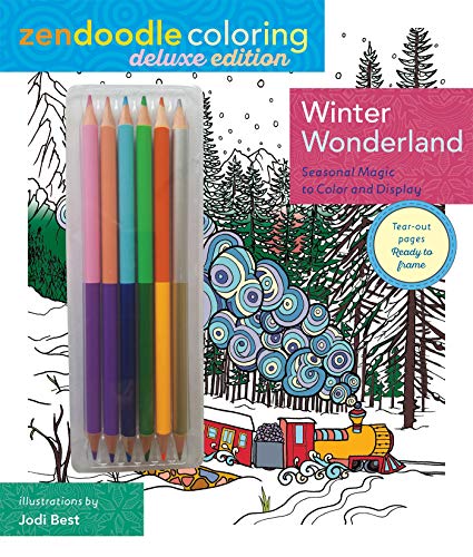 Zendoodle Coloring: Winter Wonderland: Deluxe Edition with Pencils